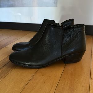 Black Leather Booties